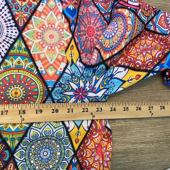 Mr. Gugu & Miss Go Sweatshirt  Women's Tunic Multicolor Size 4XL Stained Glass - Picture 7 of 8